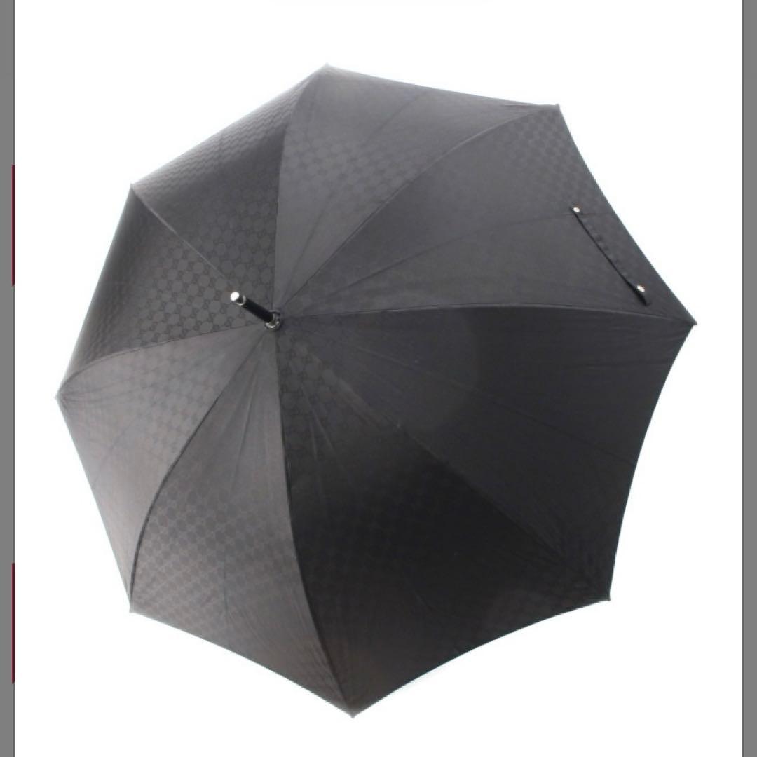 グッチ 傘 黒 GUCCI GG柄　総柄　モノグラム　長傘　アンブレラ　ブラック