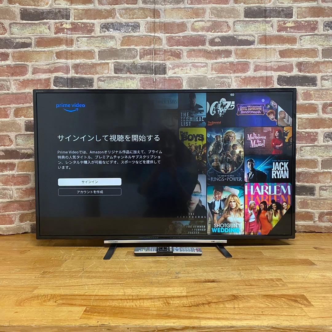 東芝 43V型 4K 液晶テレビ REGZA 43Z700X 動画アプリ搭載