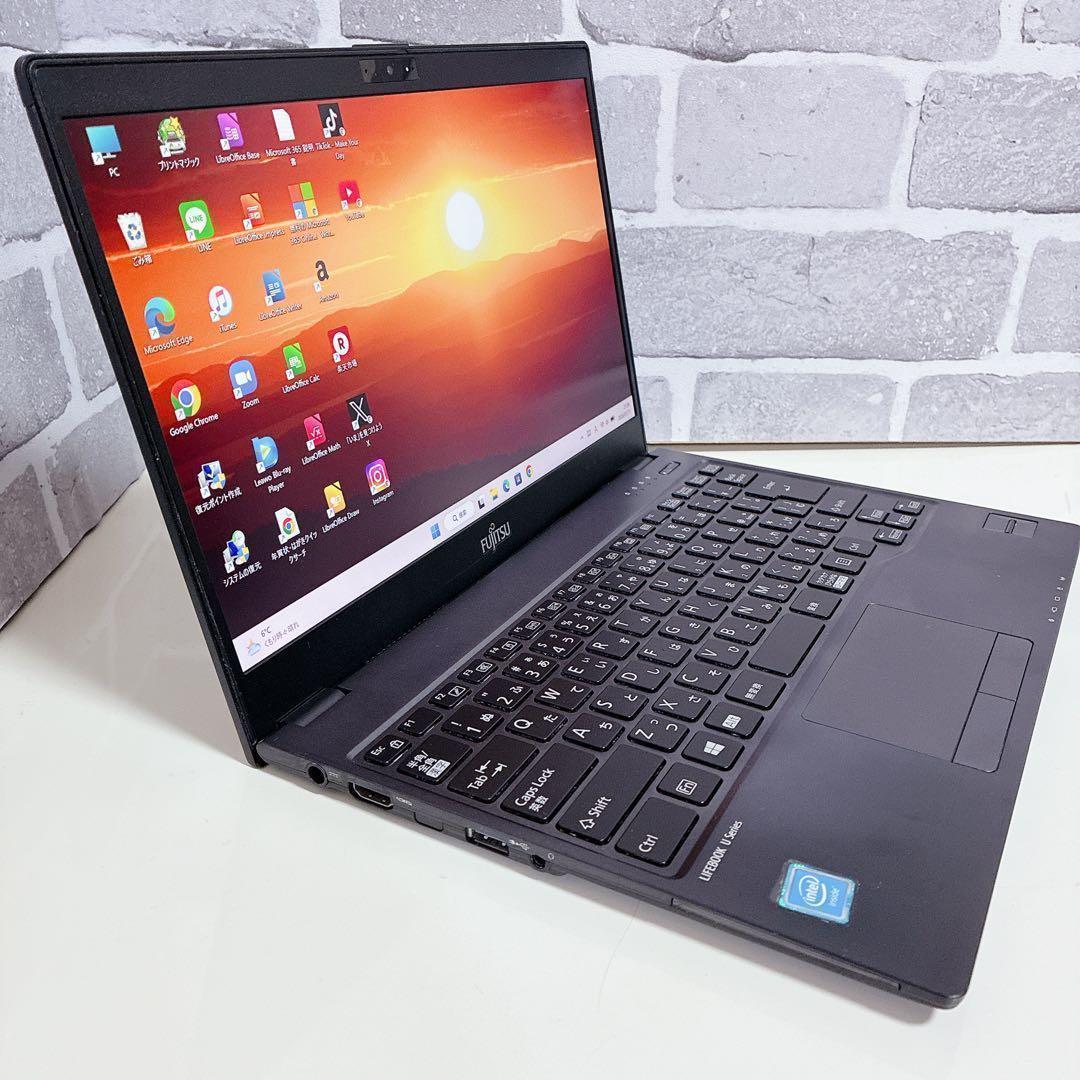 美品 富士通 軽量 薄型 SSD 初期設定済 ノートパソコン Windows11