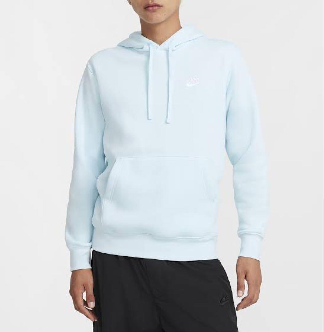 NIKE pullover hoodie パーカー　ライトブルー L