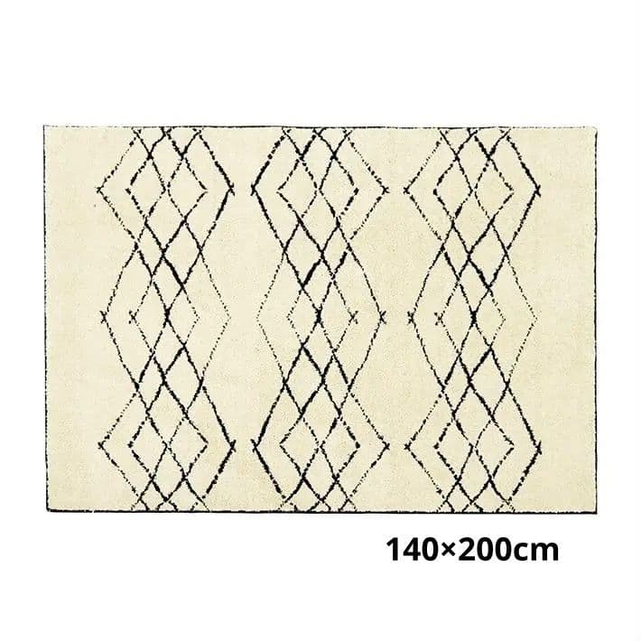 unico HIMAYA(ハイマヤ) ラグ ブラック 140×200cm