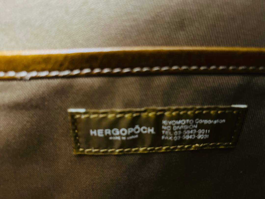 HERGOPOCH グレーズドレザー ブリーフケース ビジネスバッグ