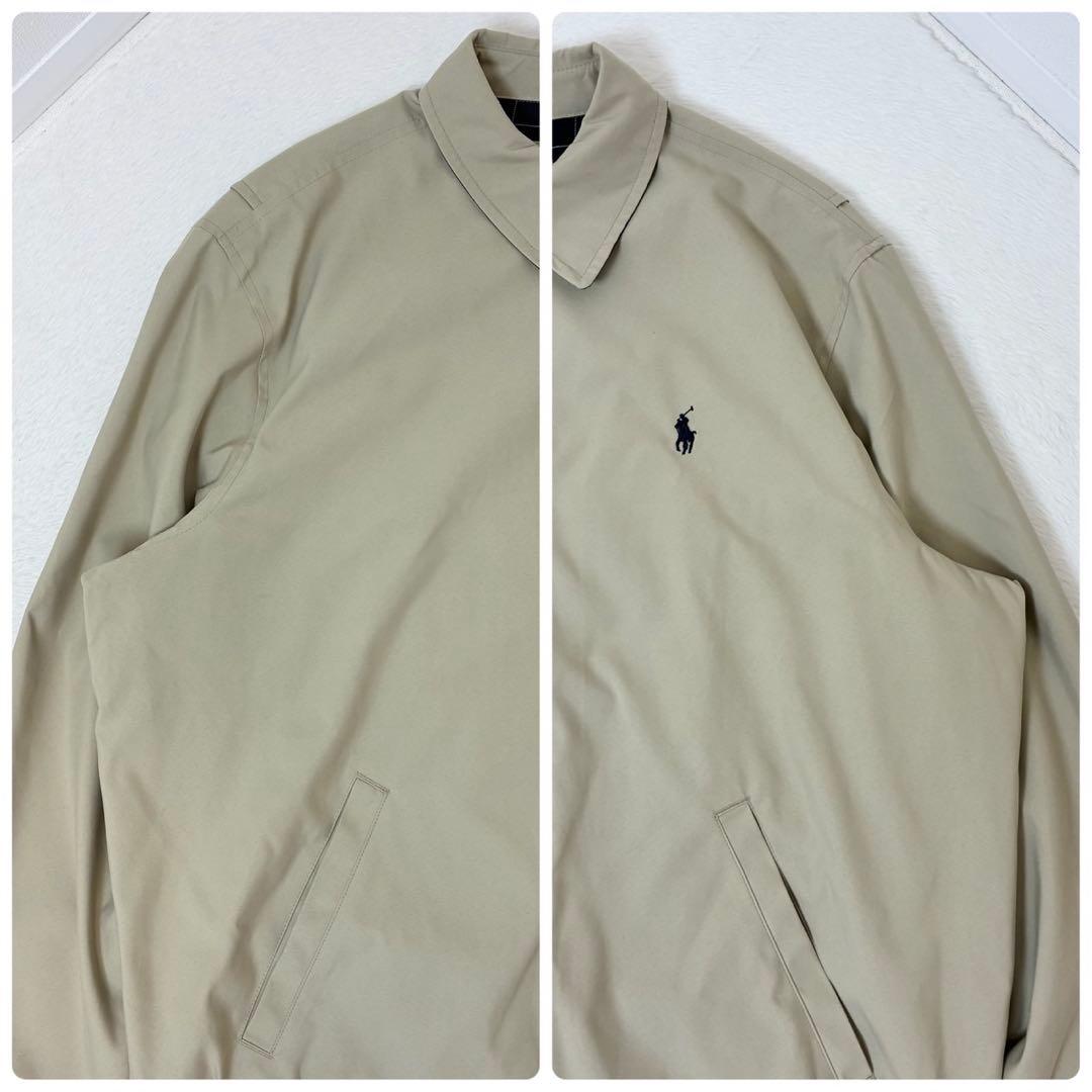 ポロラルフローレン　スウィングトップ　ベージュ　ポニー刺繍　Lサイズ　総裏地