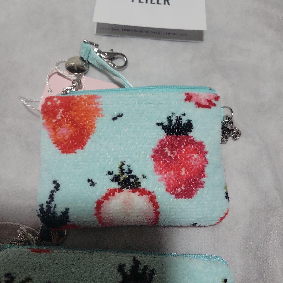 フェイラー ストロベリードット キー&カードポーチ 舟型 ポーチ S 2点セット