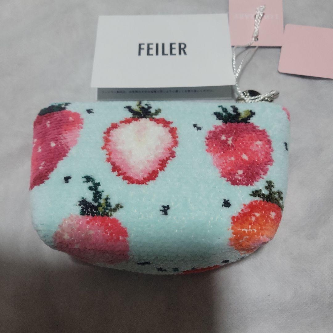 フェイラー ストロベリードット キー&カードポーチ 舟型 ポーチ S 2点セット