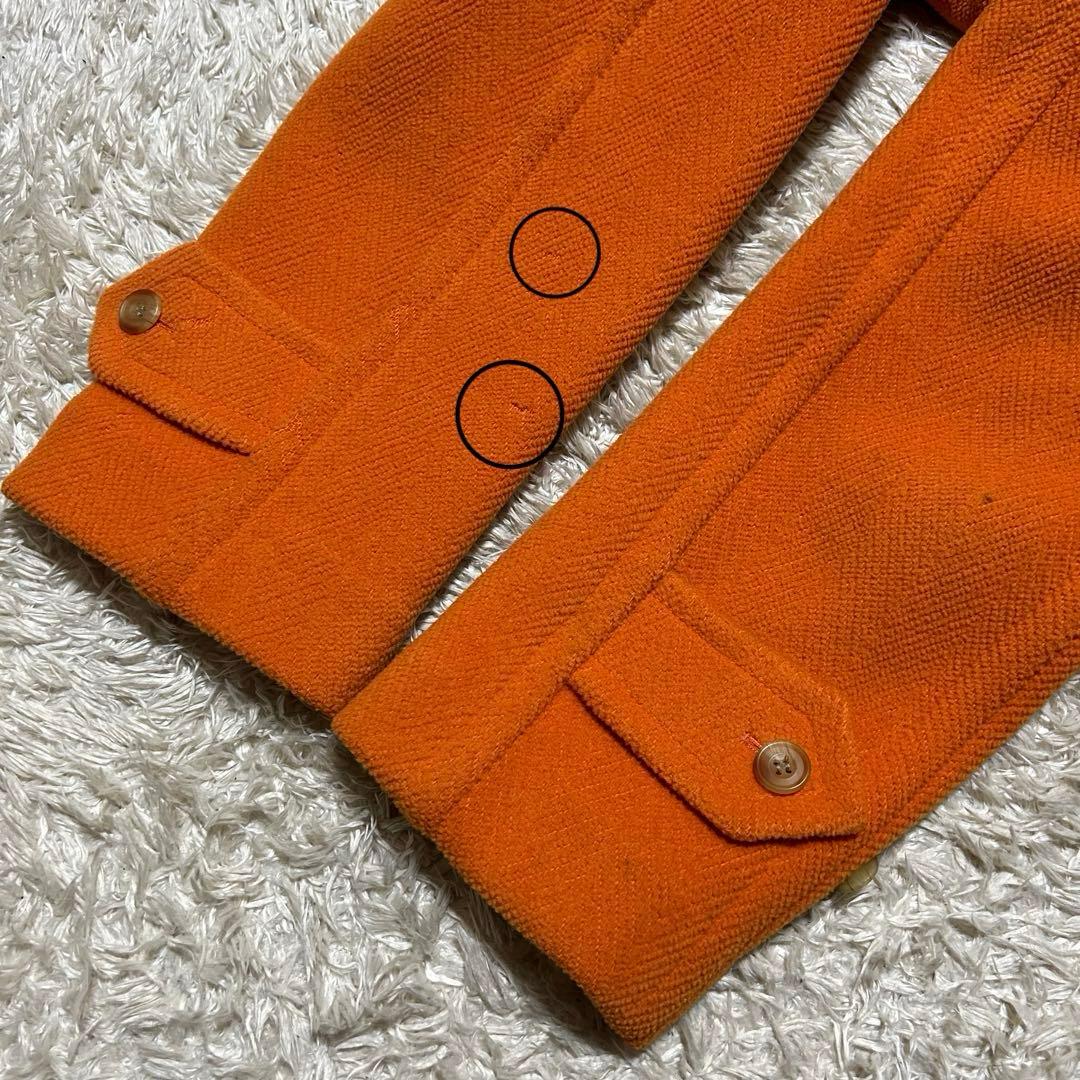 オールドイングランド ダッフルコート ヘリンボーン オレンジ L相当