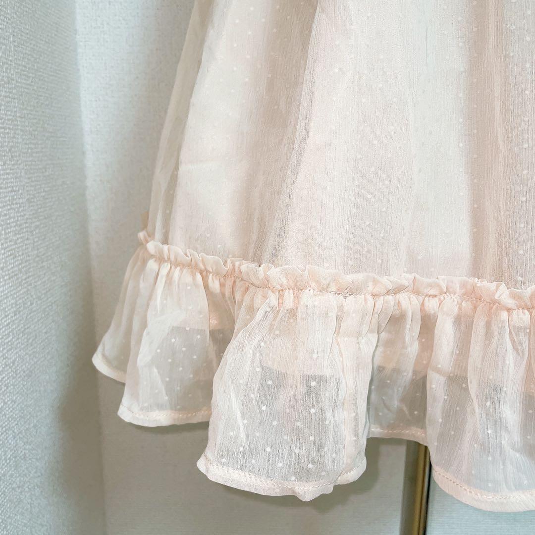 当時物 LIZLISA リズリサ ビッグリボン キャミワンピ 姫カジ ピンク水玉