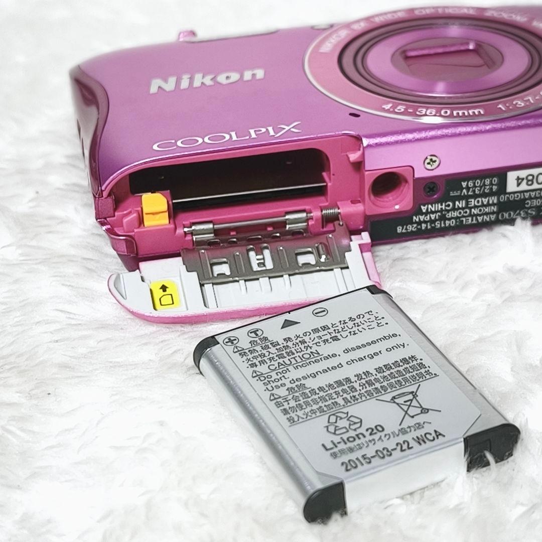 美品✨NIKON COOLPIX S3700 ピンク コンデジ デジカメ