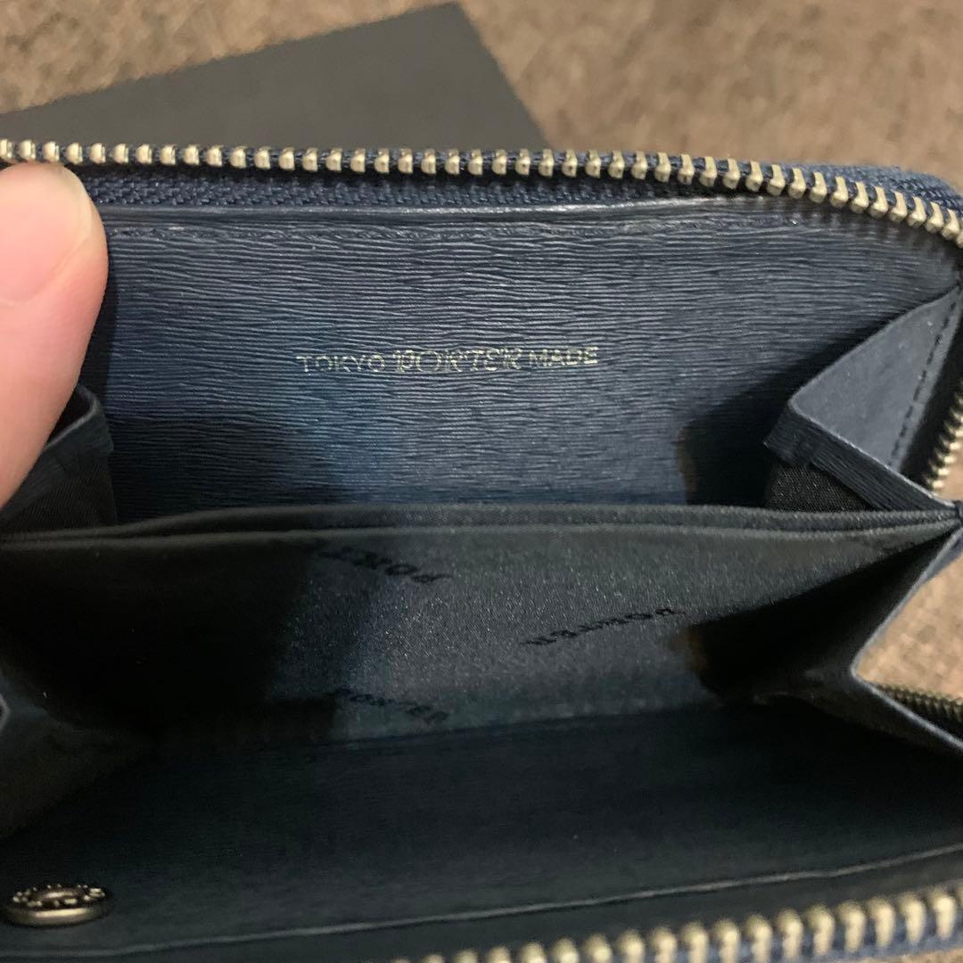 ポーター カレント &パスケース カードケース 紺色