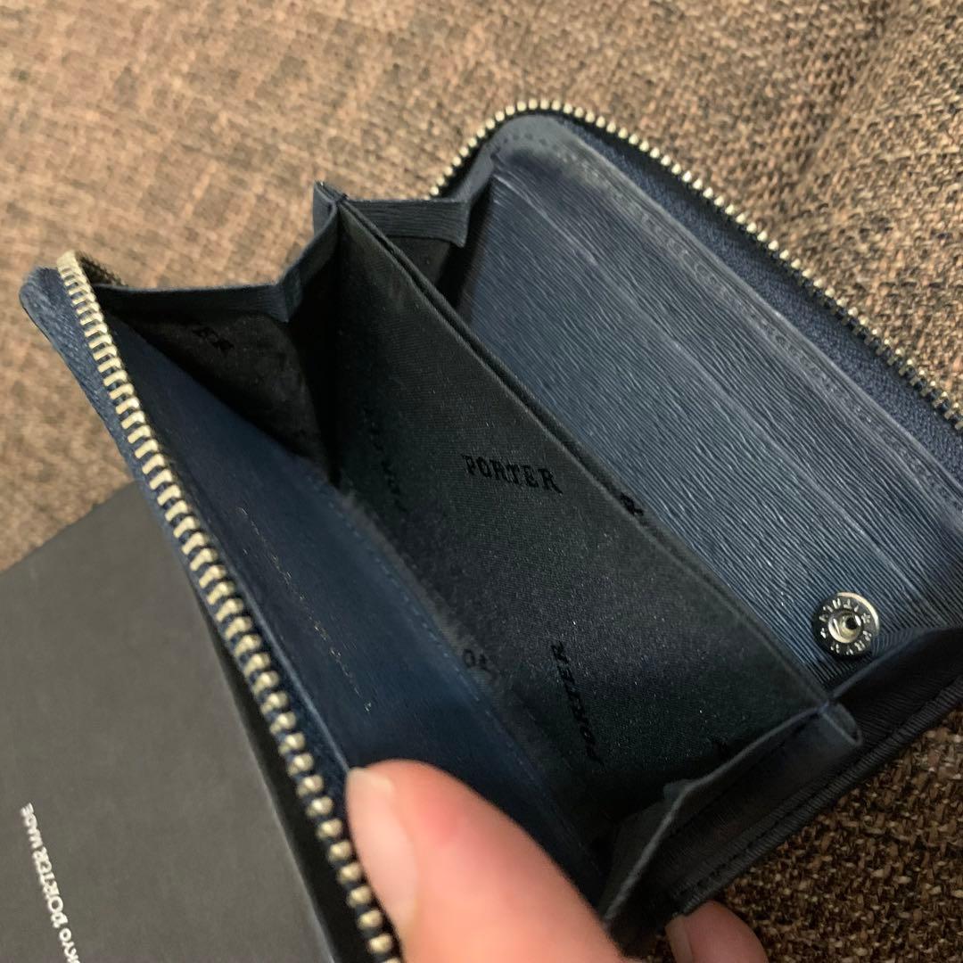 ポーター カレント &パスケース カードケース 紺色