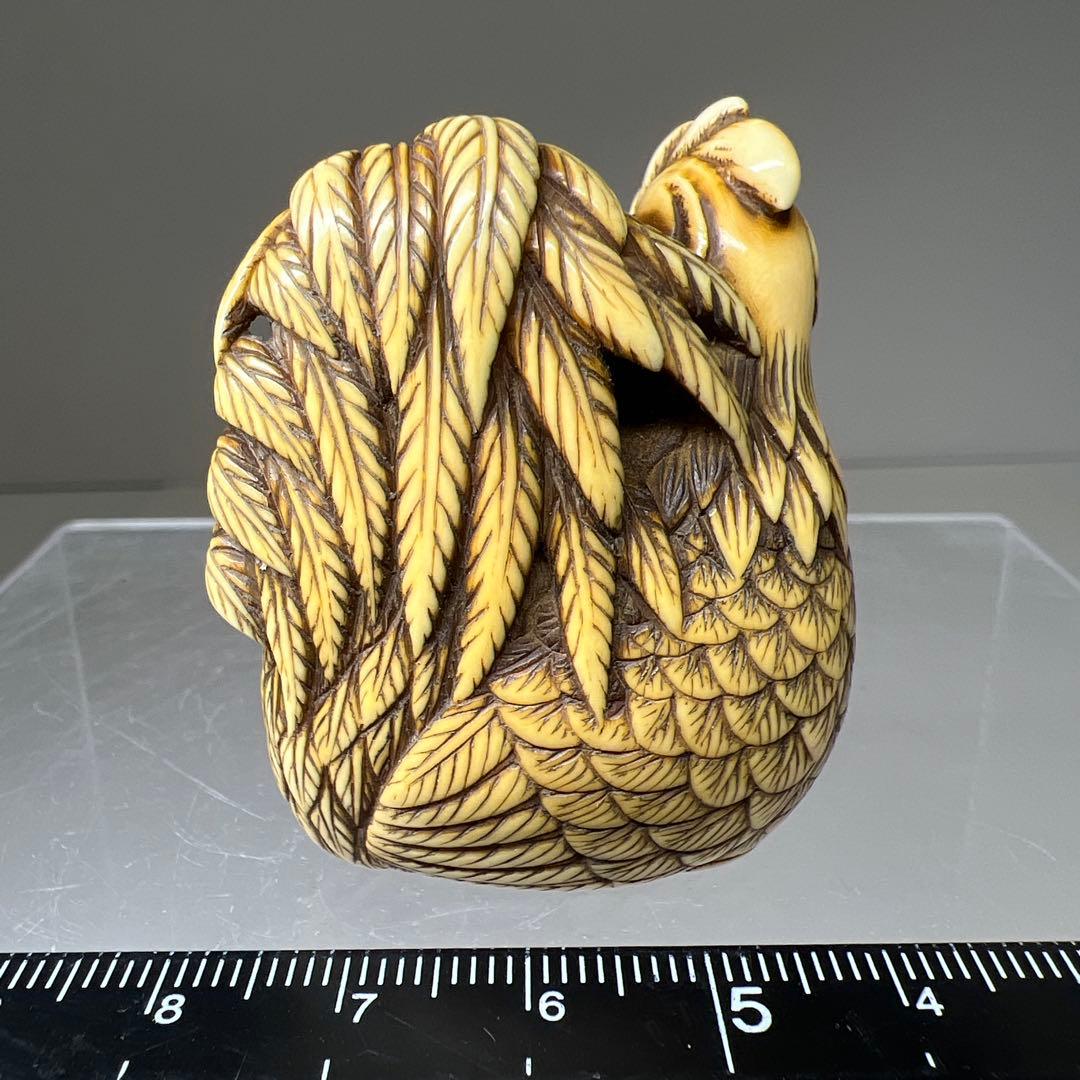 極上　正直銘　鶏根付　36g 東Y8-0113☆2F