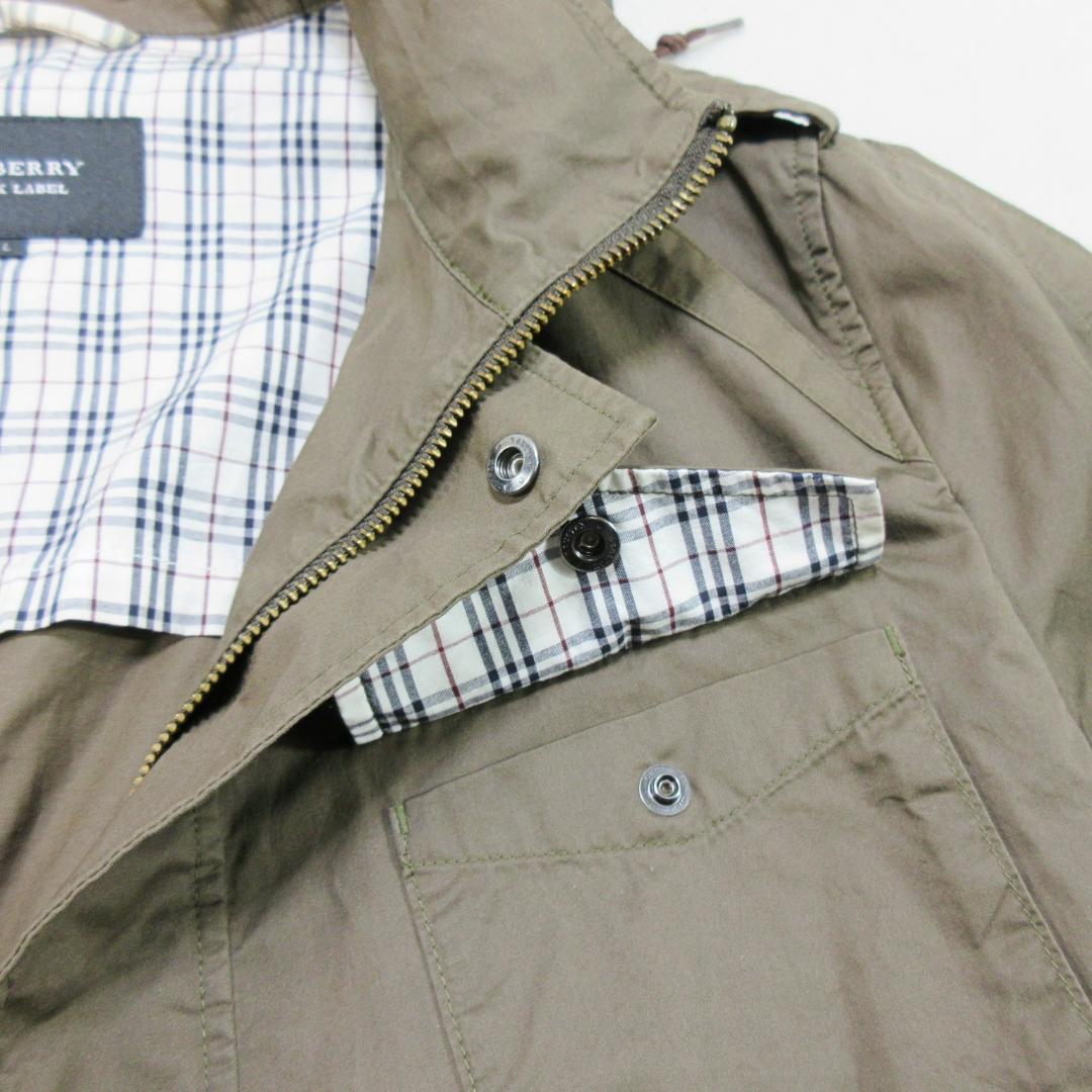バーバリーブラックレーベル フード収納可 ノバチェック モッズコート L