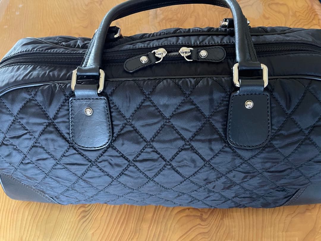 シャネル ボストンバッグ　パリ ニューヨークライン ブラック