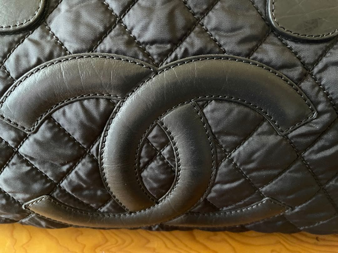 シャネル ボストンバッグ　パリ ニューヨークライン ブラック