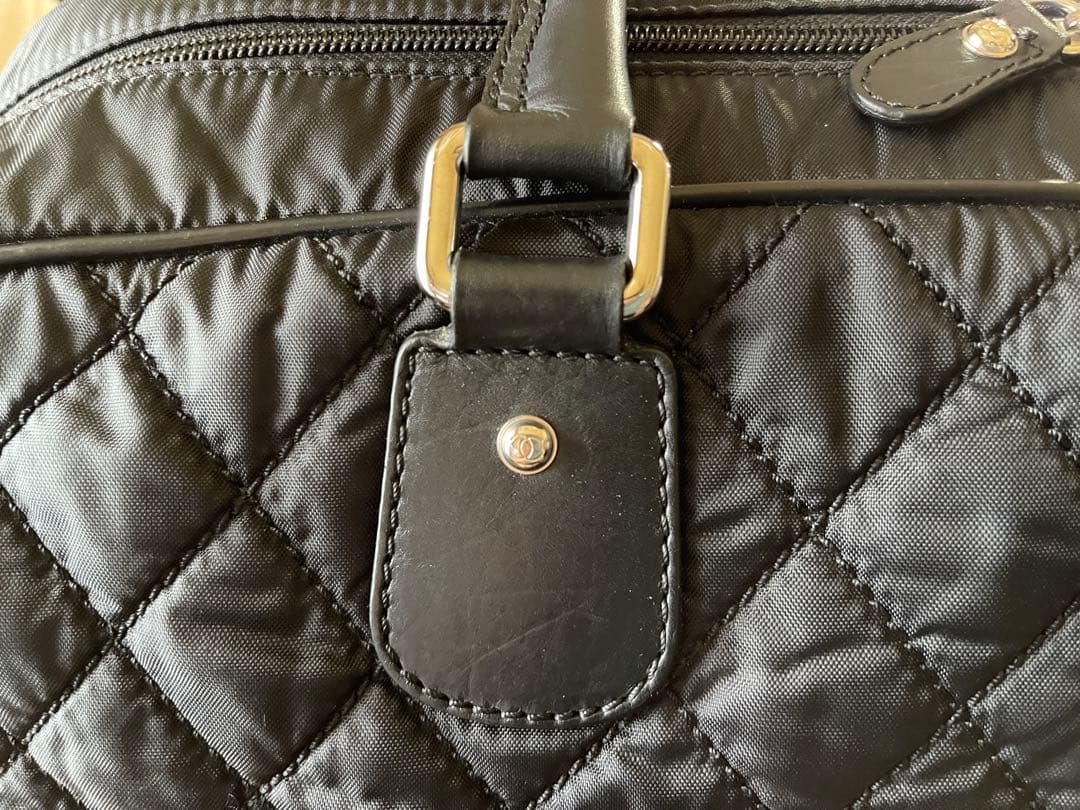 シャネル ボストンバッグ　パリ ニューヨークライン ブラック