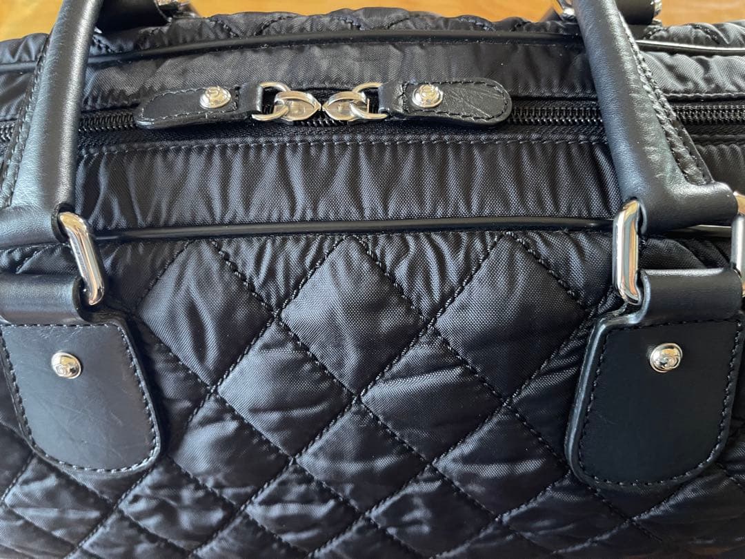 シャネル ボストンバッグ　パリ ニューヨークライン ブラック