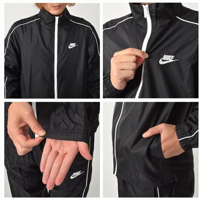 ✨ナイキ セットアップ ナイロン トラックスーツ ジャージ ウーブン ブラック
