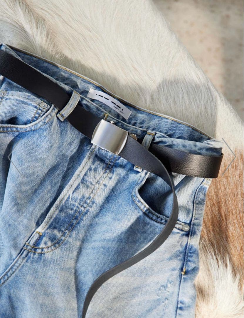 Whim Gazette 【Hoaw.】レザーガチャベルト　ブラック×シルバー