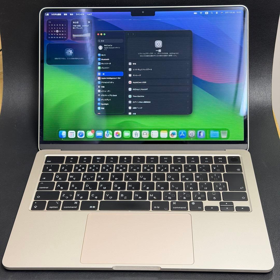 【ジャンク】MacBook Air M2 8G 256G 液晶不具合・角に傷あり