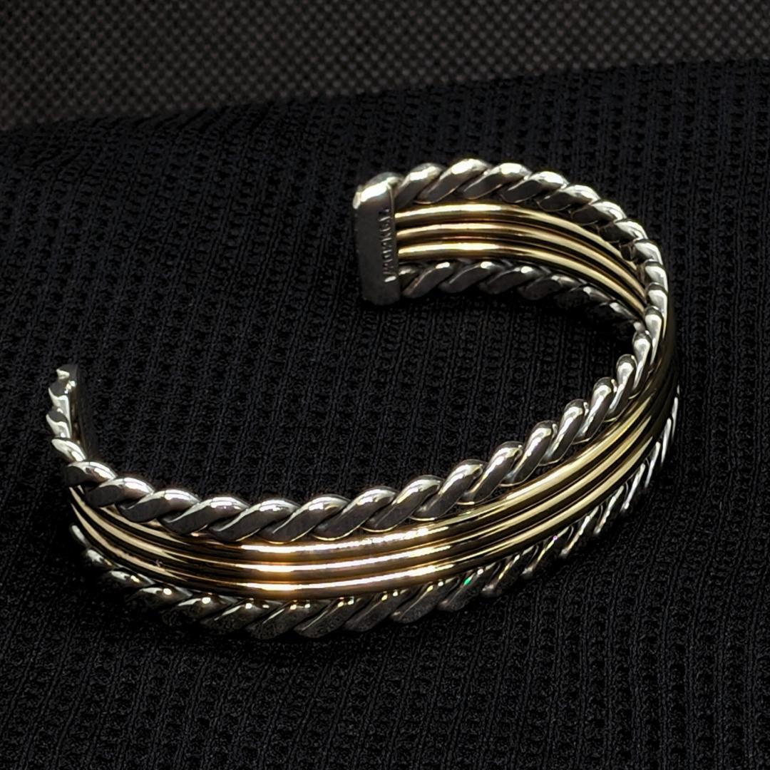 【美品】Navajo Tahe バングル／12K GF×SV925／迅速発送