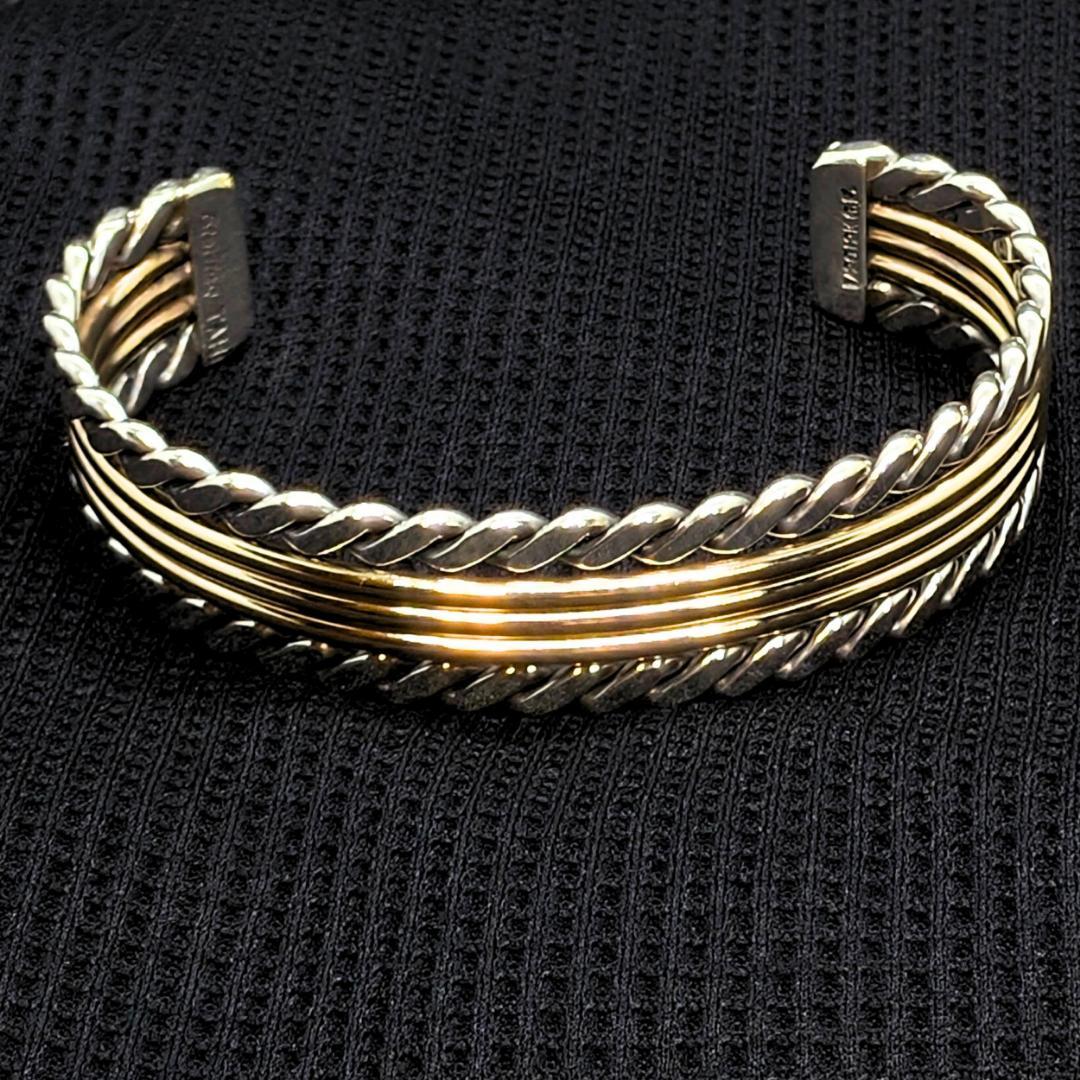 【美品】Navajo Tahe バングル／12K GF×SV925／迅速発送