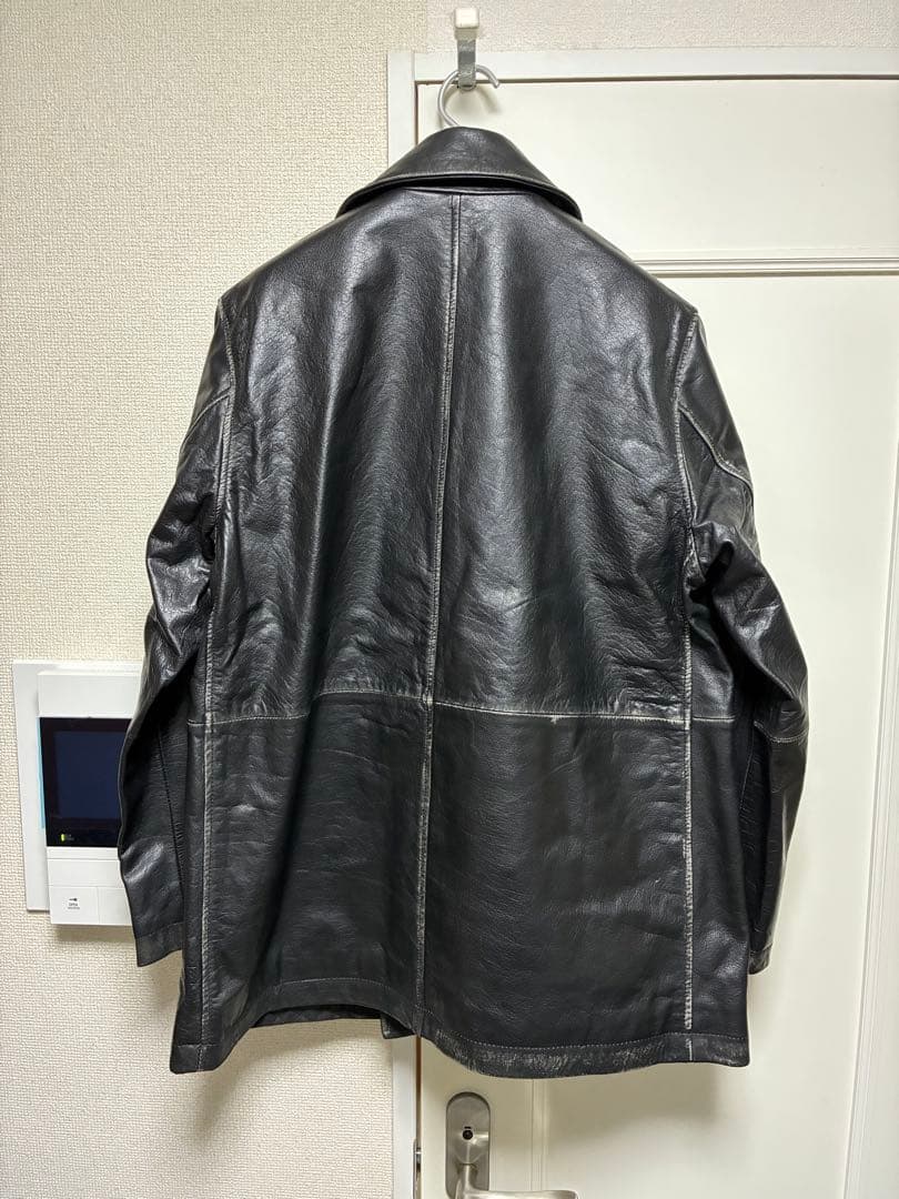 メゾンスペシャル バッファロー レザー オーバー ダブル ショート コート