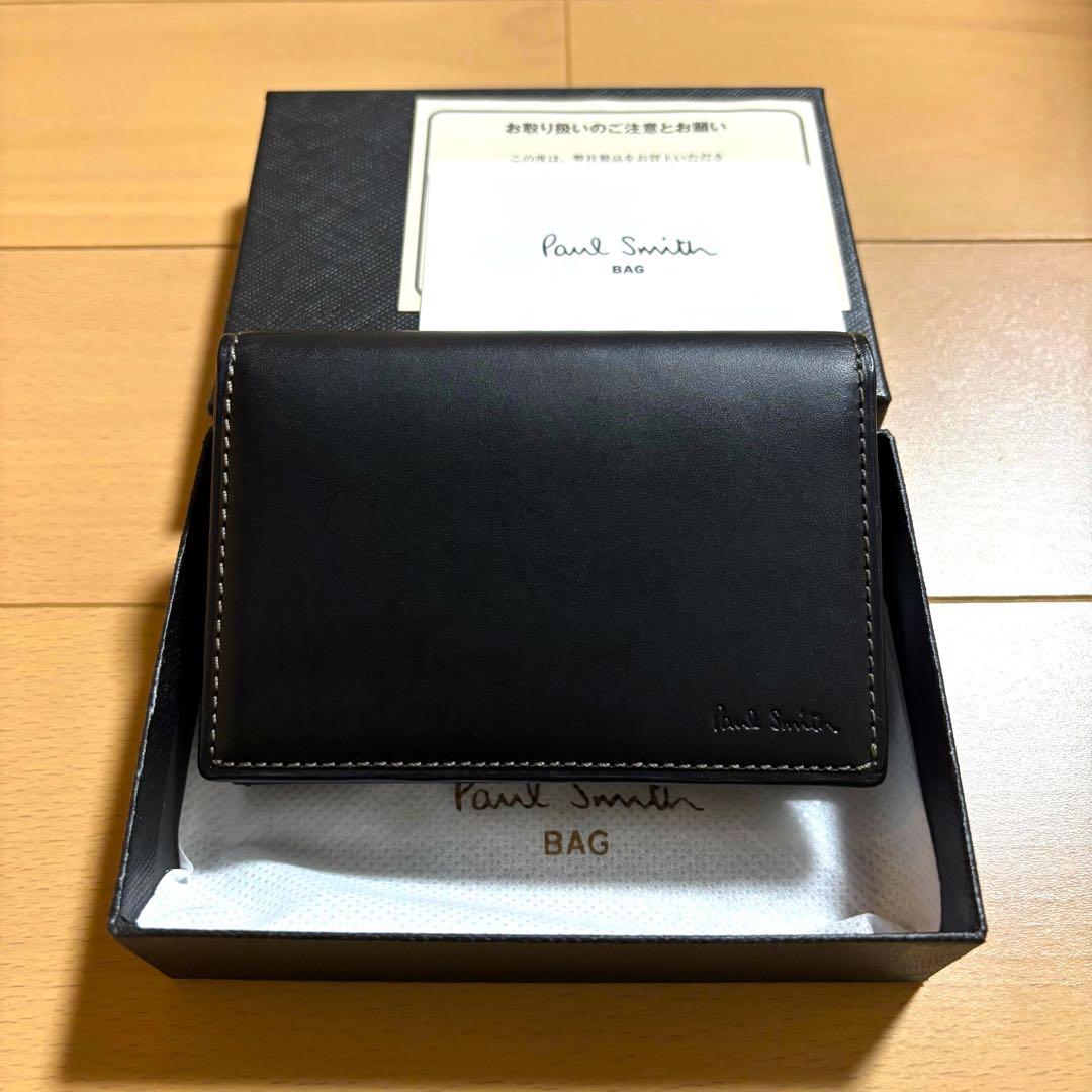 Paul Smith 名刺入れ　オールドレザー2 新品未使用品　ブラック　完売品