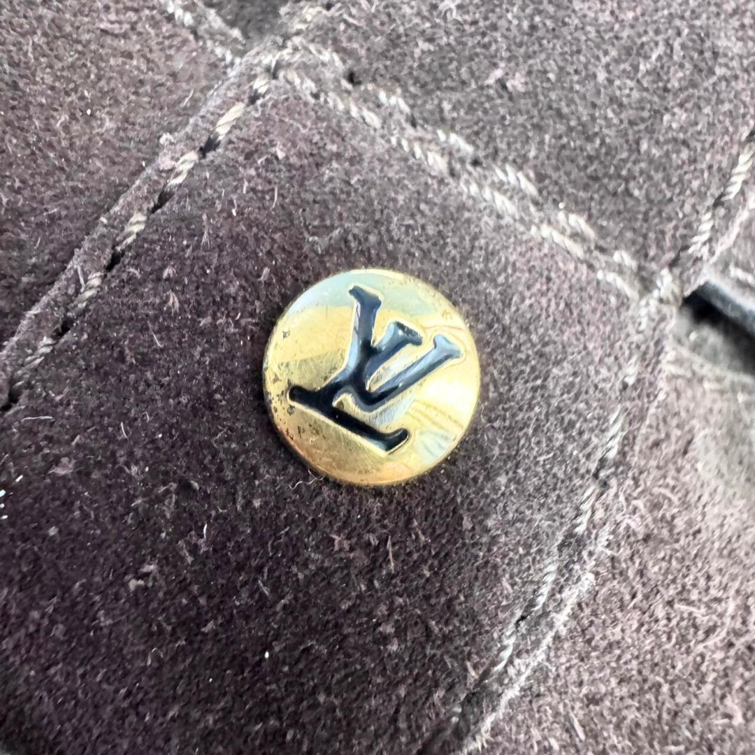 アンド ルイヴィトン スエード×ムートン ロングブーツ ブラウン 37