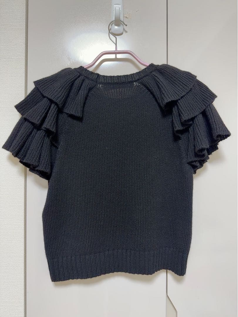 Christian Dior フリル 半袖 ニット ディオール