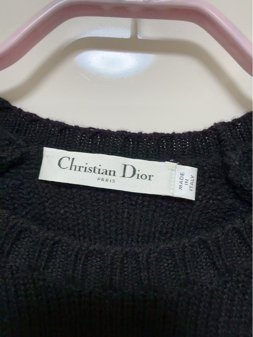Christian Dior フリル 半袖 ニット ディオール
