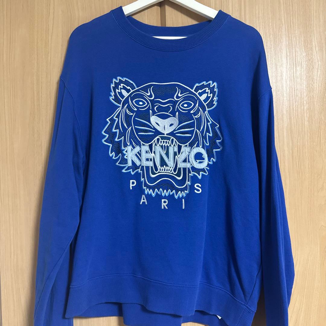【現在入手困難】KENZO トラ刺繍 スウェット L ブルー