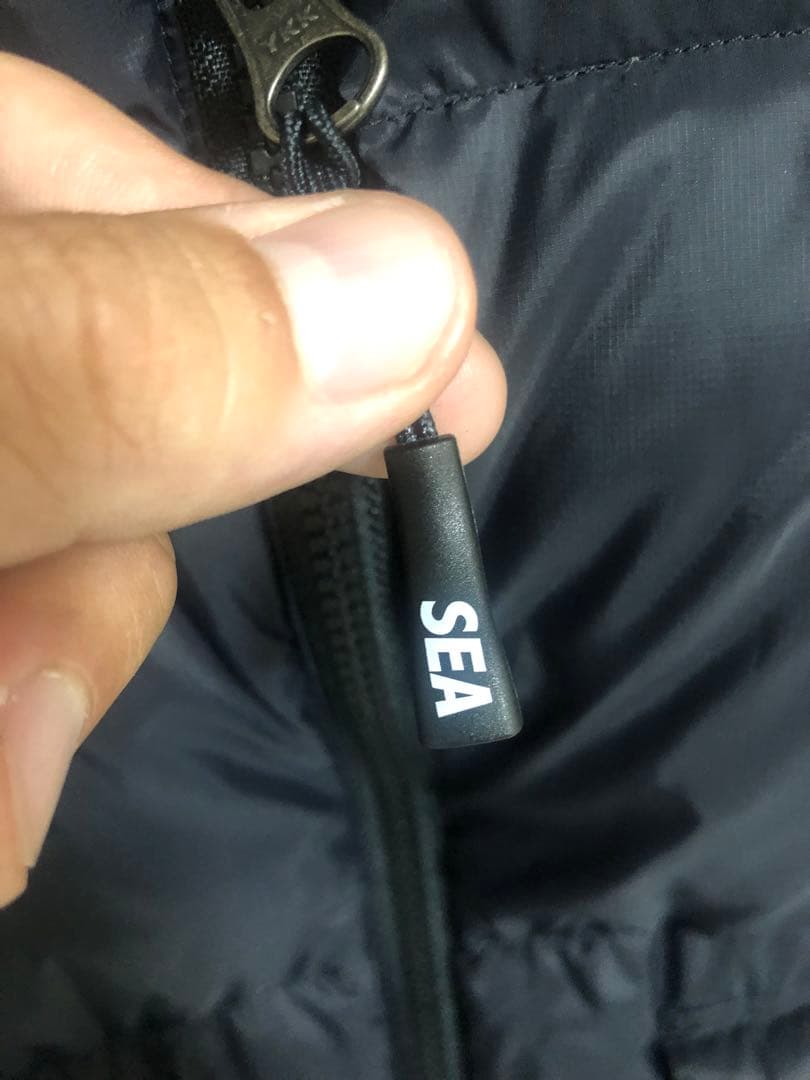 WIND AND SEA ブラック ダウンベスト L