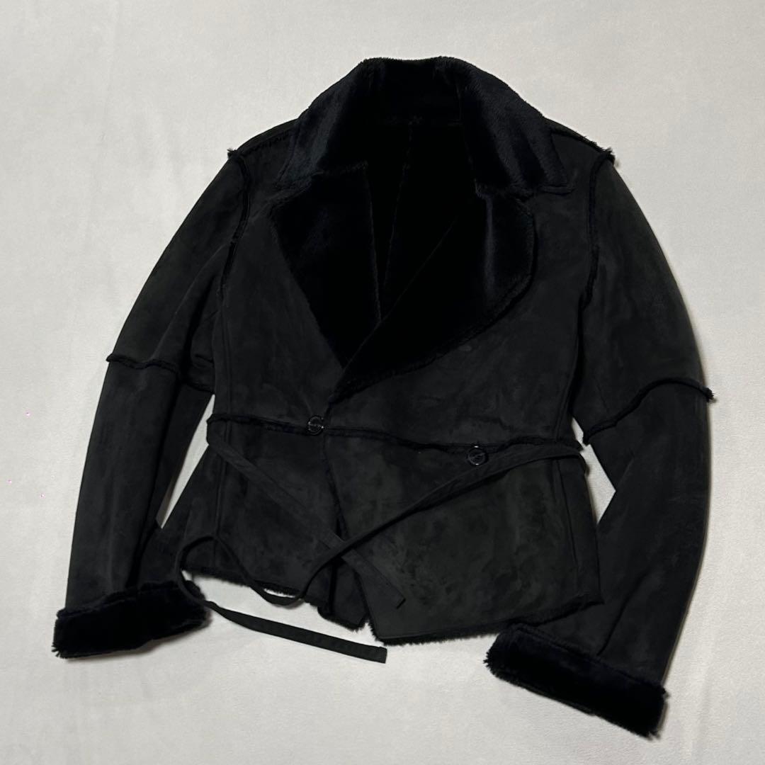 90s ギャング B3 フェイクムートン ジャケット ファー 短丈 お兄系
