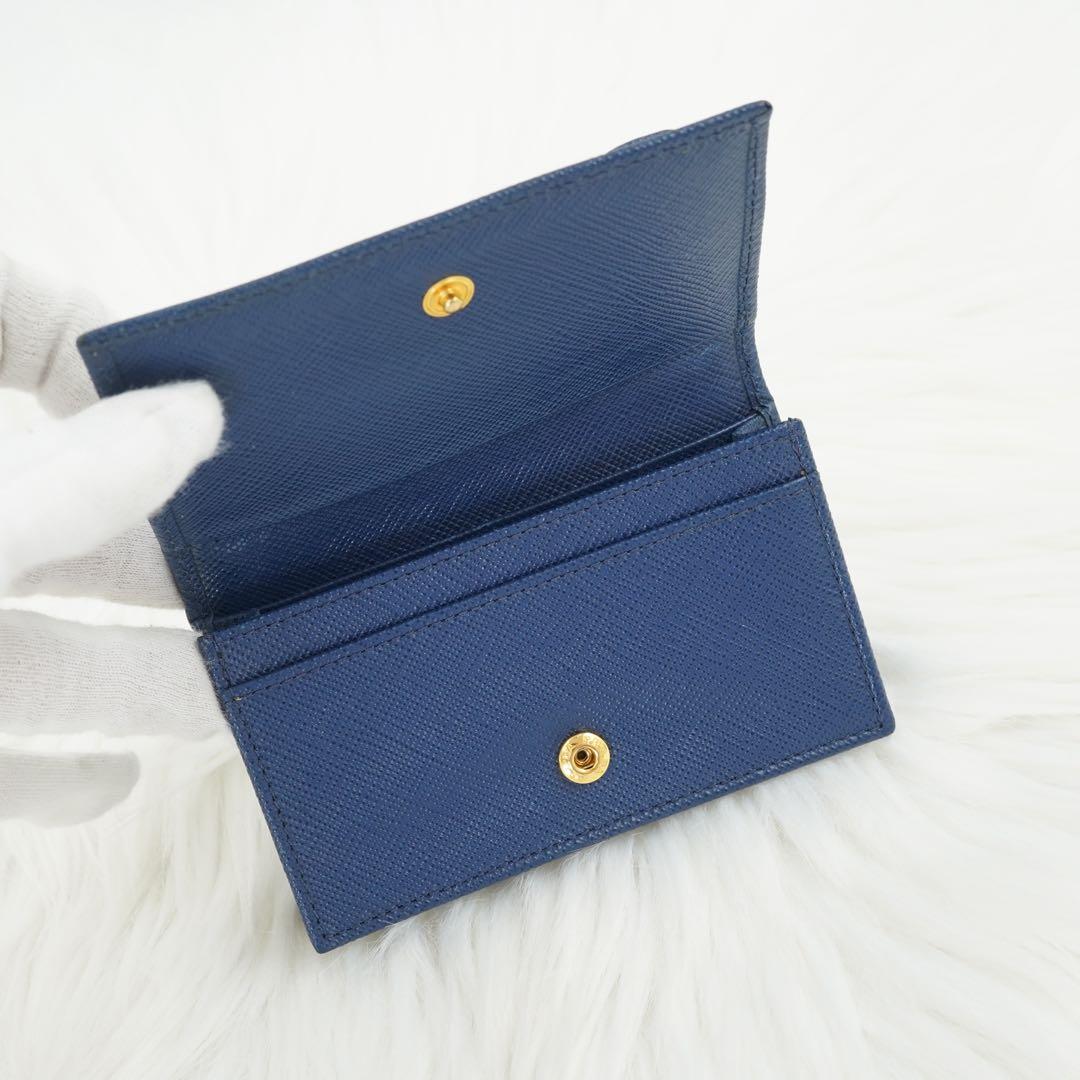 極美品　箱・カード付き　PRADA プラダ　名刺入れ　サフィアーノ　リボン