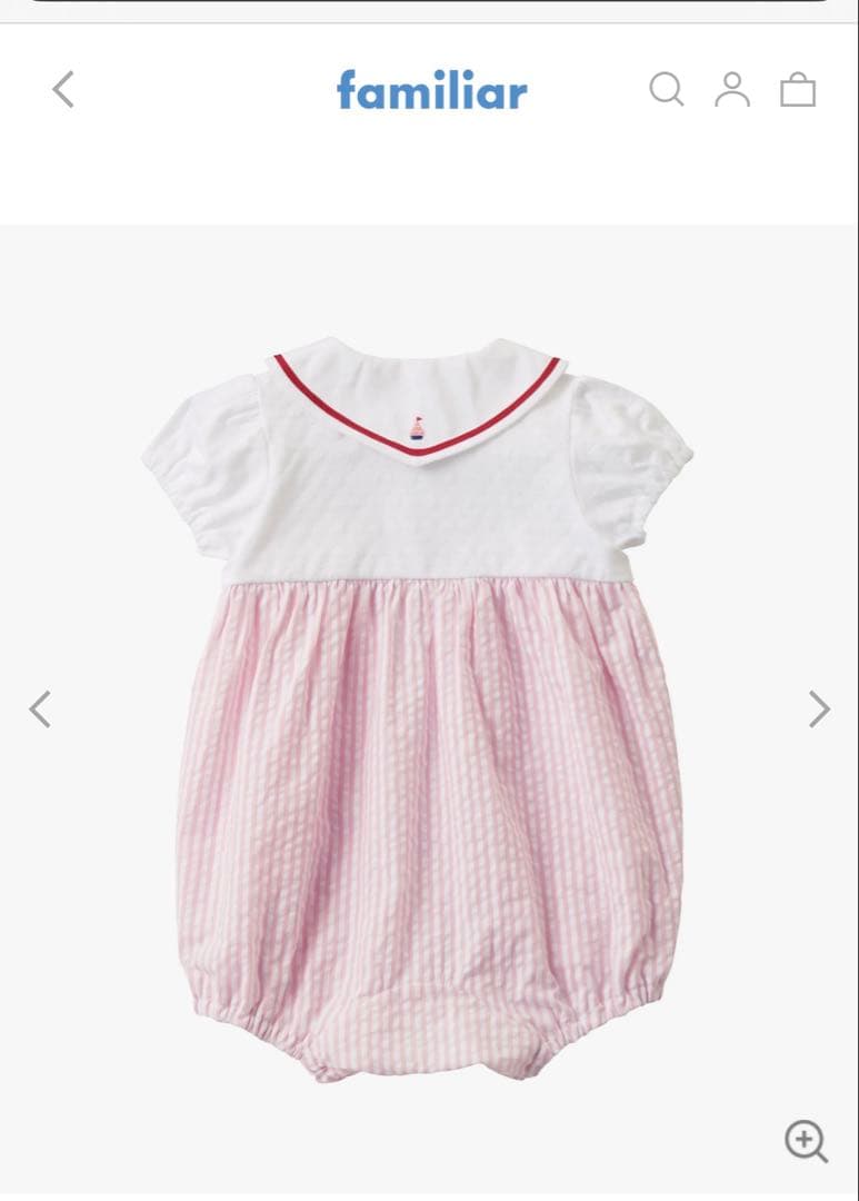 【未使用タグ付き】ファミリア　ロンパース　60cm