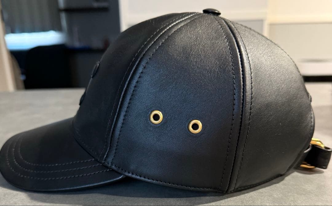 ペコちゃん　トリオンフ ベースボールキャップ / ラムスキン　ブラック