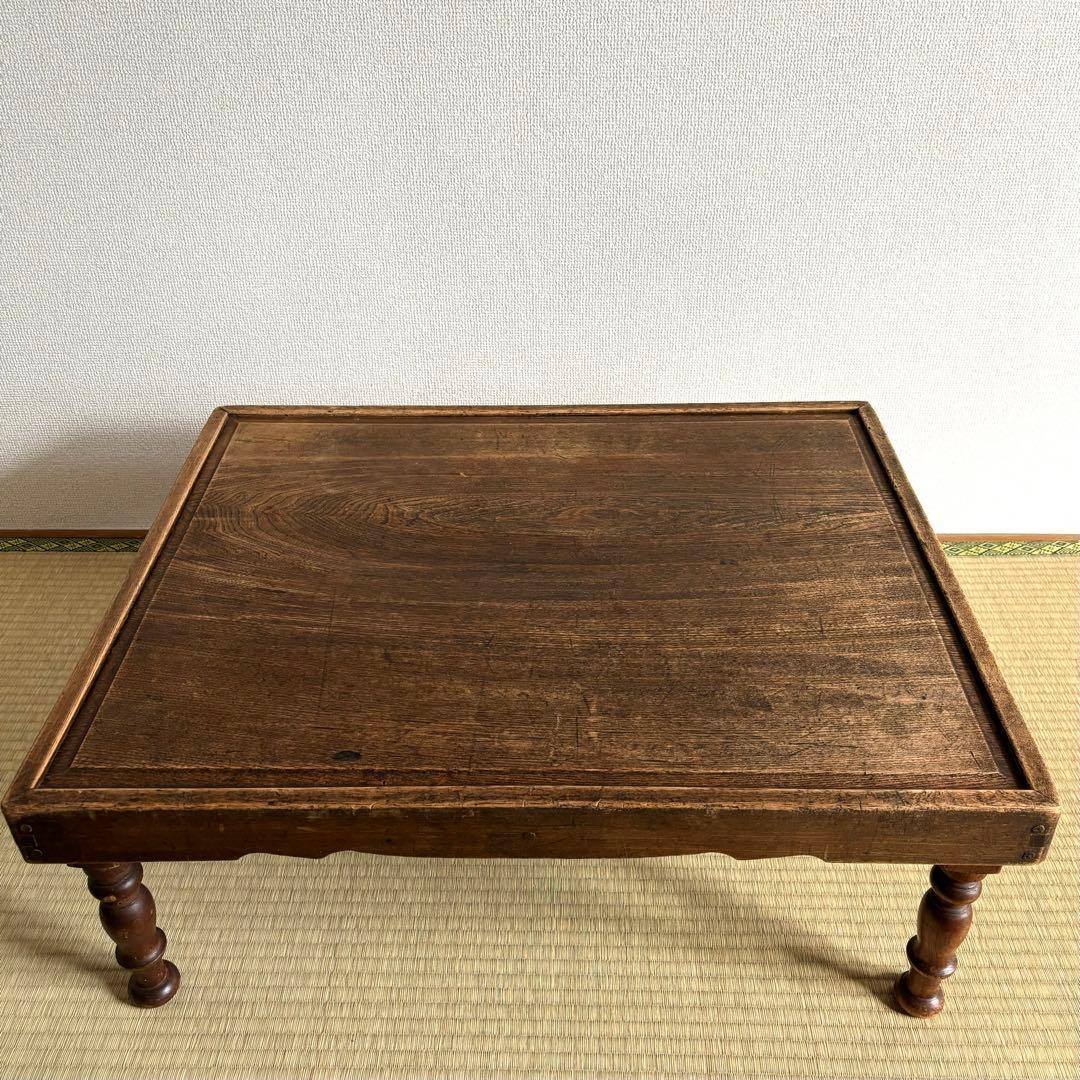 レトロ　木製　テーブル　机　ちゃぶ台　昭和　大正　天然生活　インテリア　カフェ