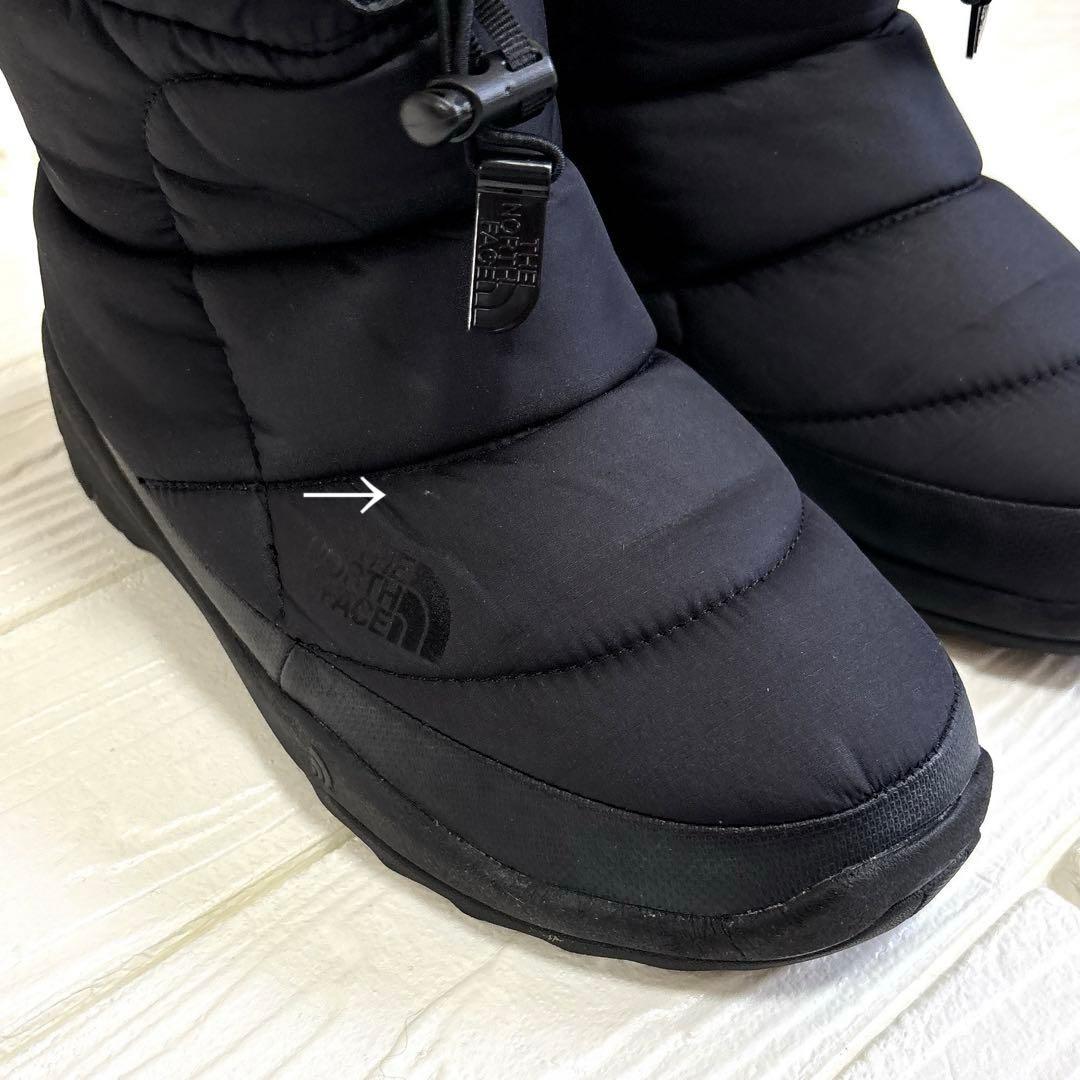 防水✨ノースフェイス スノーブーツ ヌプシ ブーティー アルファドライ 黒 25