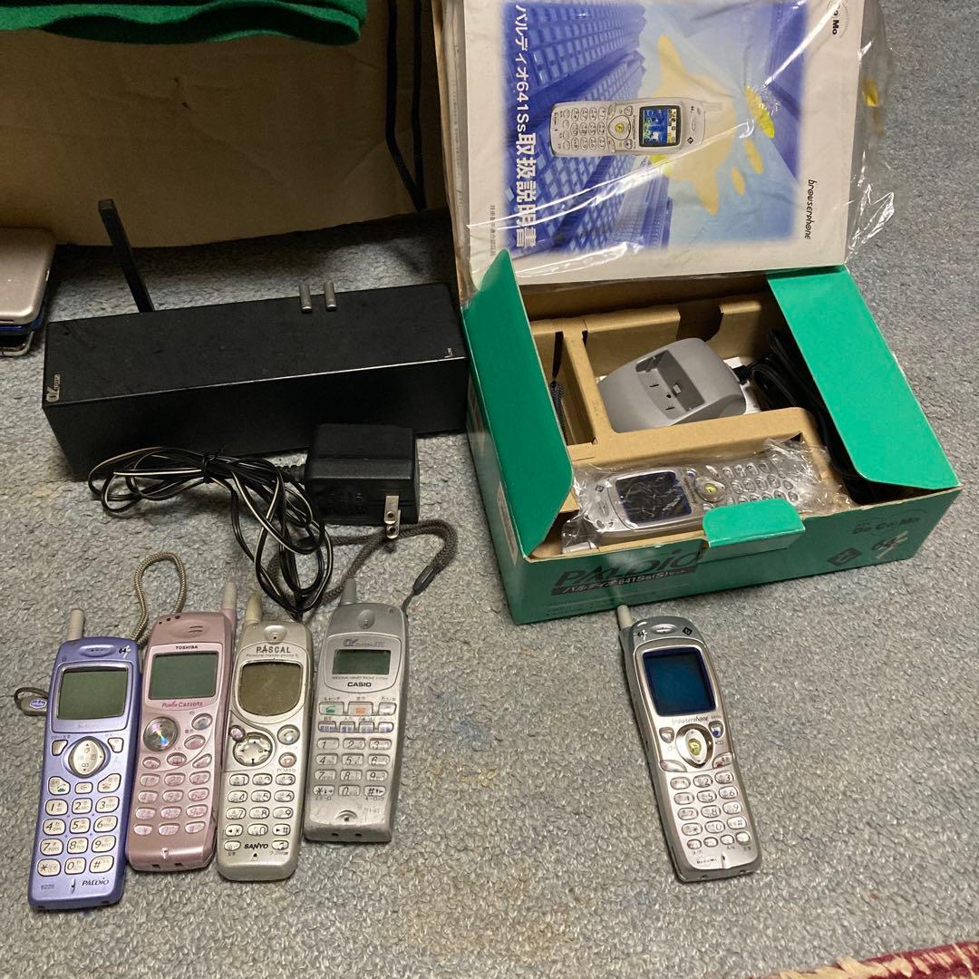 いろんなPHS ジャンク品、新品DoCoMo D501i 6代セット