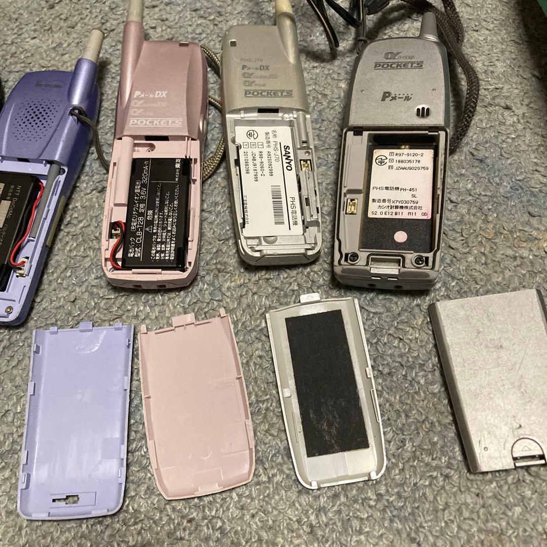 いろんなPHS ジャンク品、新品DoCoMo D501i 6代セット