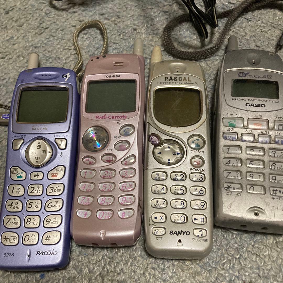 いろんなPHS ジャンク品、新品DoCoMo D501i 6代セット