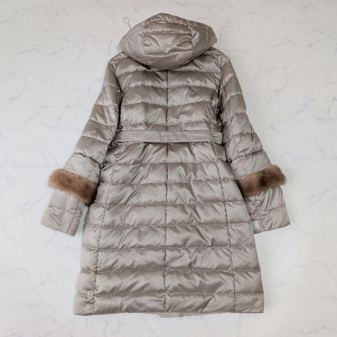 エスマックスマーラ ダウンコート ロング リバーシブル ベルト 36 4way