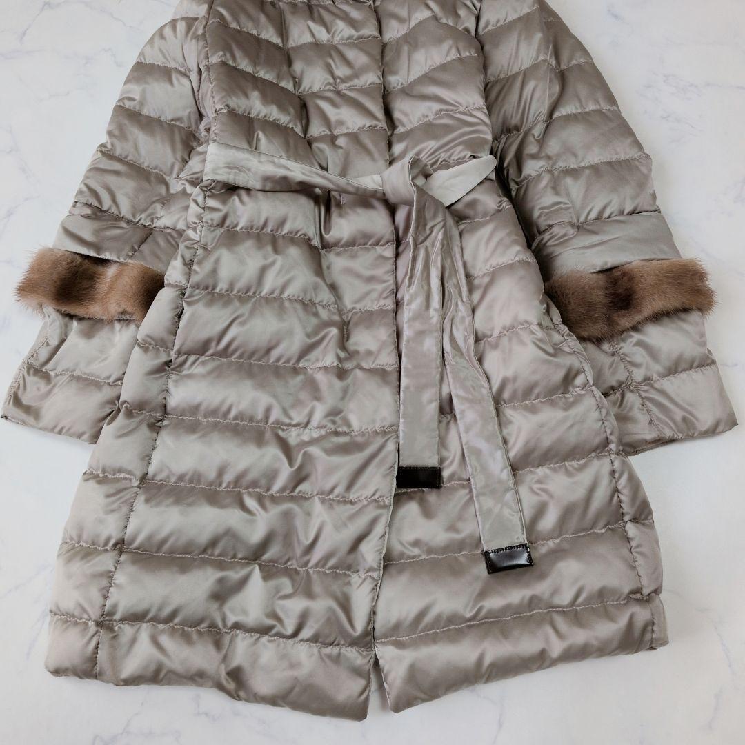 エスマックスマーラ ダウンコート ロング リバーシブル ベルト 36 4way