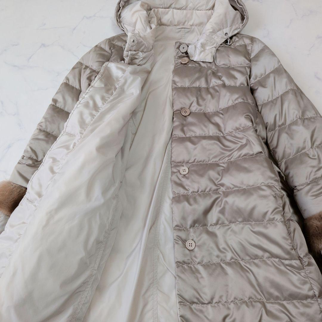 エスマックスマーラ ダウンコート ロング リバーシブル ベルト 36 4way