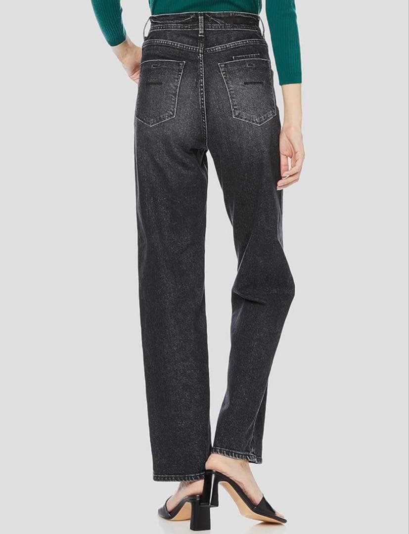 未使用級✨ヤヌーク LEA ボーイズストレート デニムパンツ ユーズドブラック