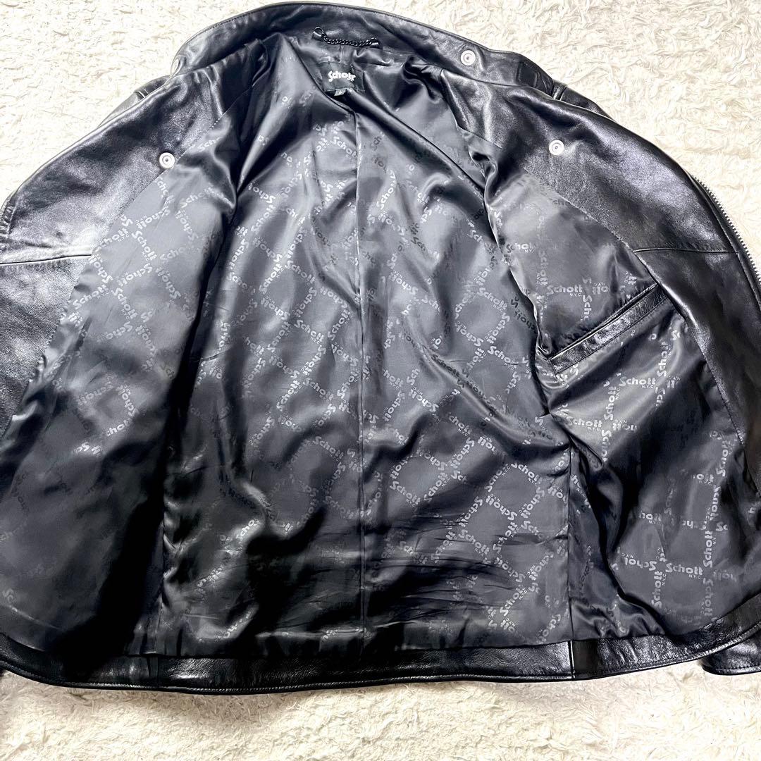 極美品/現行モデル✨ショット セミダブル ライダース レザージャケット Lサイズ