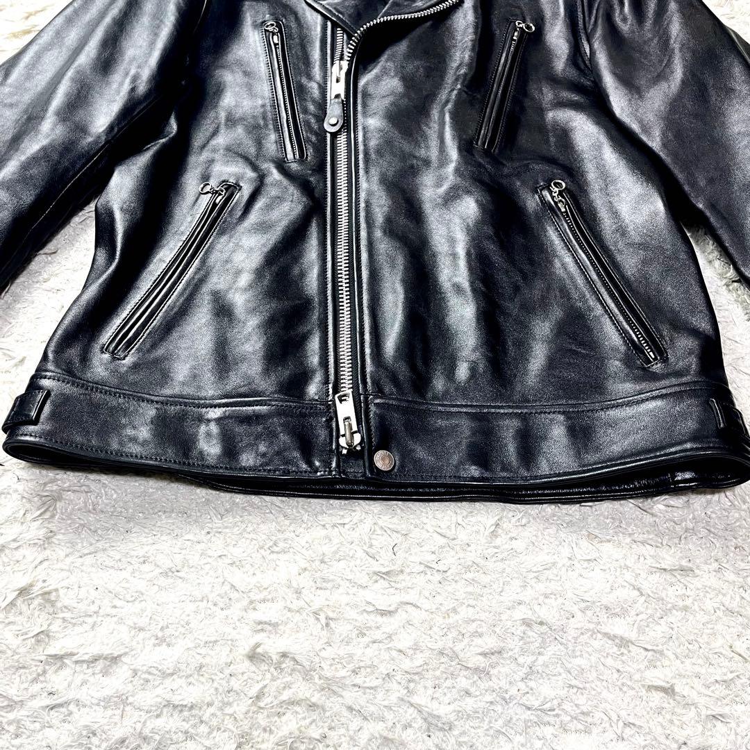 極美品/現行モデル✨ショット セミダブル ライダース レザージャケット Lサイズ