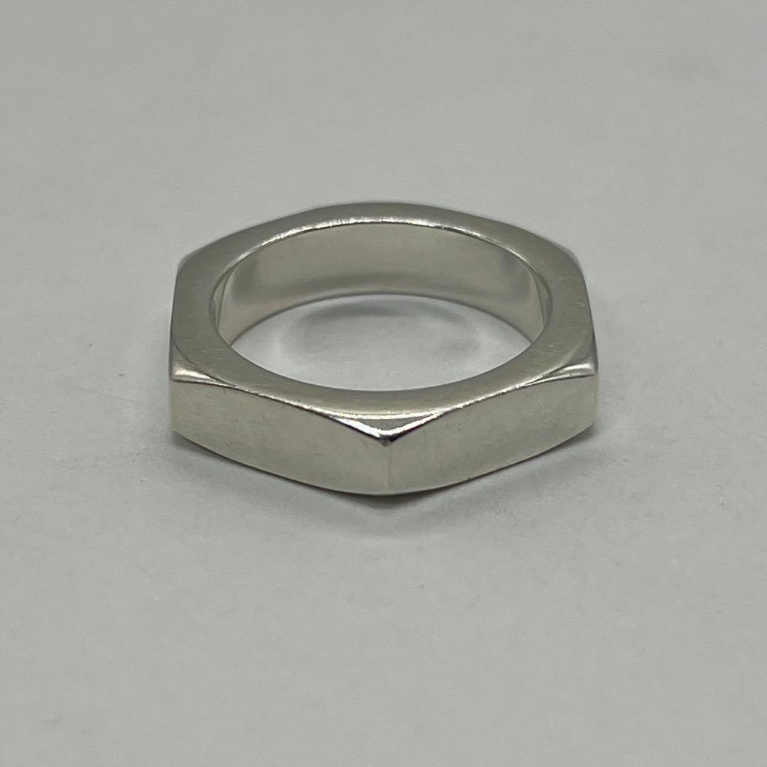 グッチ GUCCI ロゴ ヘキサゴン リング 表記サイズ18 Ag925