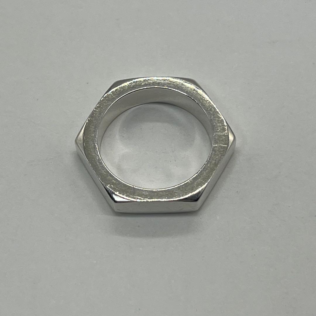 グッチ GUCCI ロゴ ヘキサゴン リング 表記サイズ18 Ag925