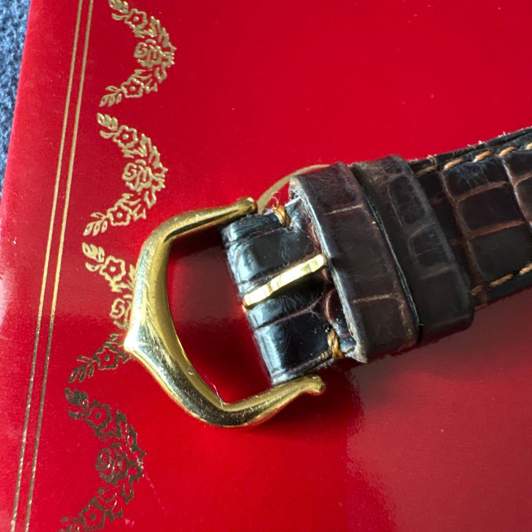 は*か様 [CARTIER]カルティエ　タンクオビュ　K18X革ベルト　レディス